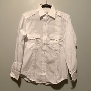 Women's White Collared Button-down 